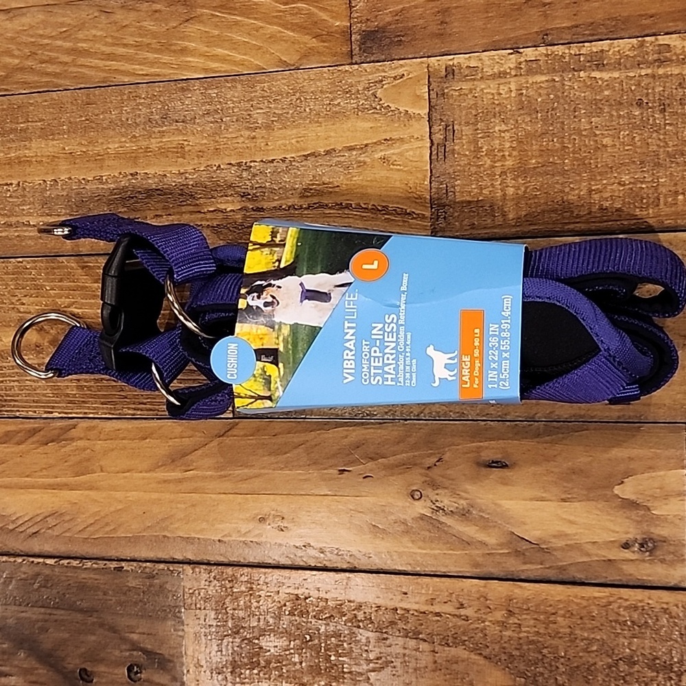 Vibrant Life Polyester Comfort Step-in Dog Harness, Purple, size Large